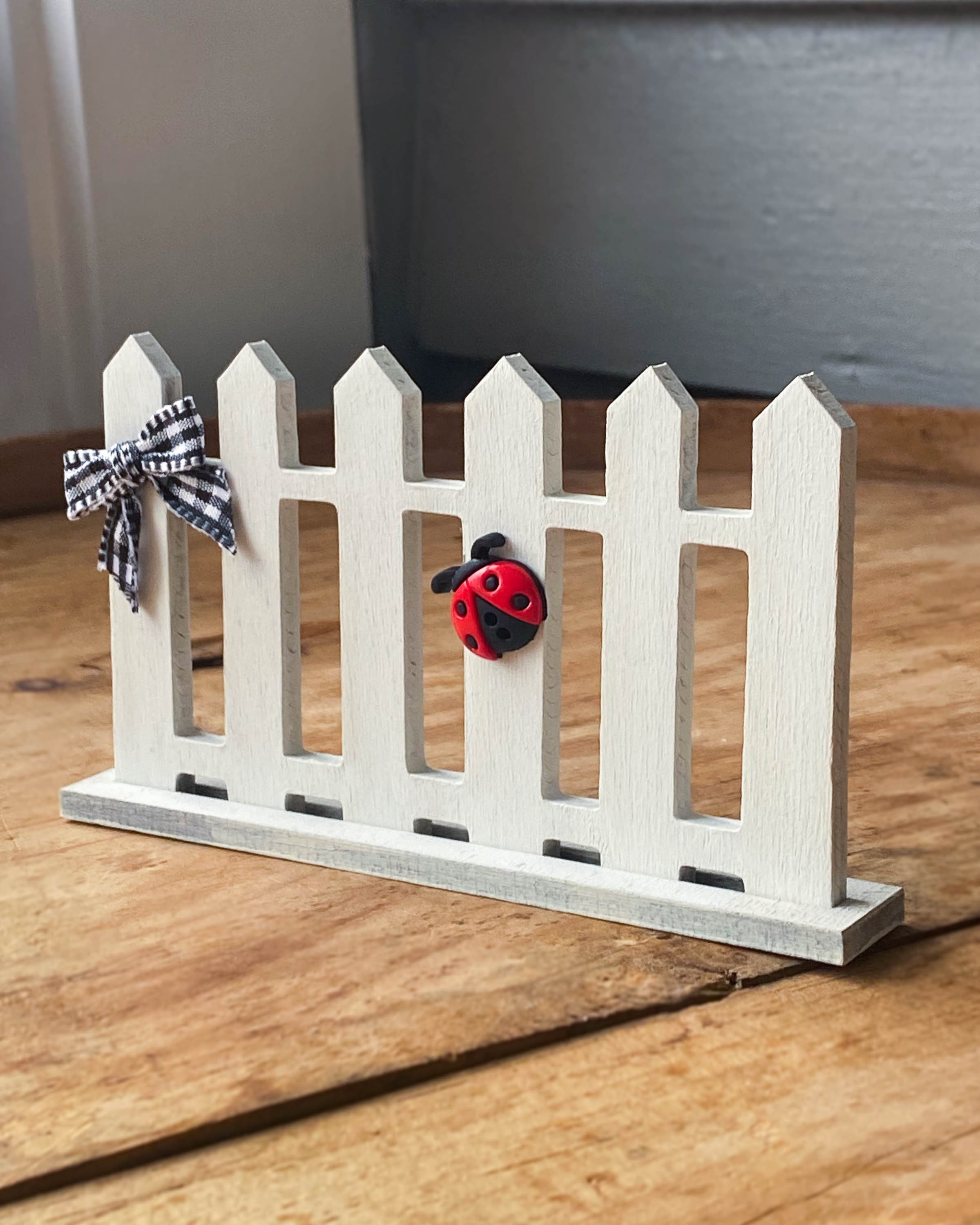 Mini Fence for Tiered Tray White Picket Fence Farmhouse Etsy
