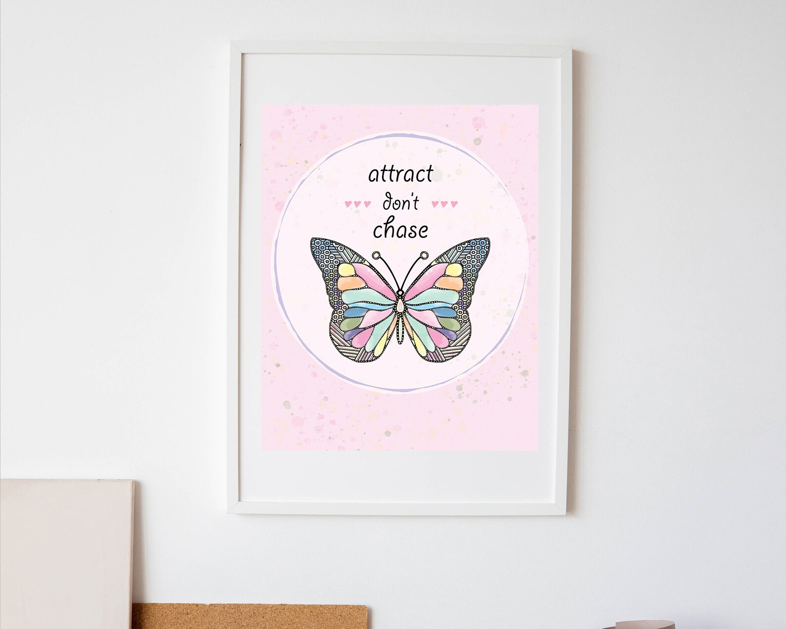 Butterfly Graphic Print Attract Don't Chase Etsy