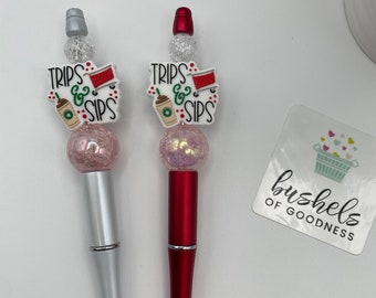 Cute Beaded Pens Ballpoint Pens Journaling Pen Silicone Beaded Pens Gifts for Her Teacher Pen Teacher Gift Friendship Pen Gift for Coworker