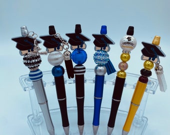 Graduation Pen | Cute Ink Pen | Graduation Gifts | Ballpoint Pens | Refillable Ink Pens | Graduation Party Favors | Custom Pen | Planner Pen