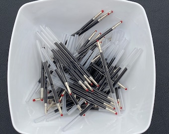 Black Ink Refills for Plastic Beadable Pens - Pack of 5 or 10