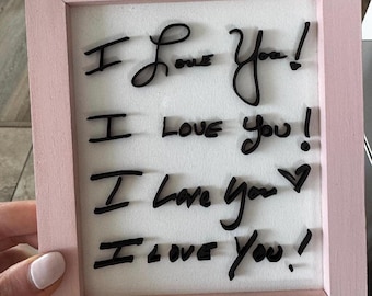 Laser Cut Handwriting Sign: Personalized Baby Room Decor