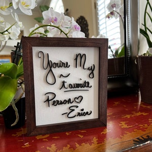 Laser cut handwriting sign - Personalized sign from handwriting or drawing