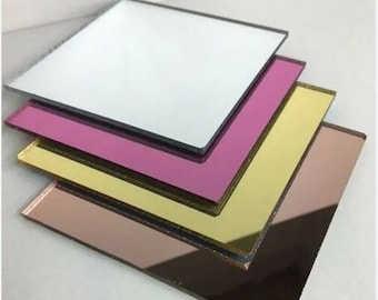 Mirrored Acrylic Sheet: Laser Engraving DIY Crafts, Glowforge Size (3mm)