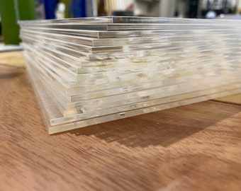 Cast Acrylic Sheet: Laser Engraving DIY Crafts, Glowforge Compatible (1/8" Thick)