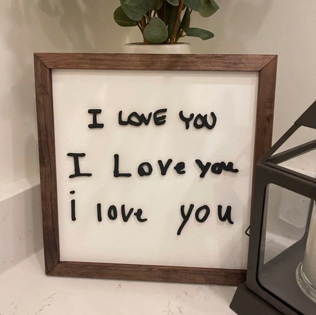 Laser Cut Handwriting Sign Personalized Sign From Handwriting or ...