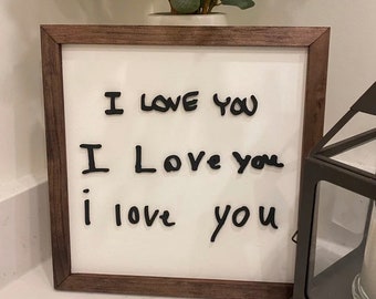 hand writing paper for sale Laser cut handwriting sign - Personalized sign from handwriting or drawing