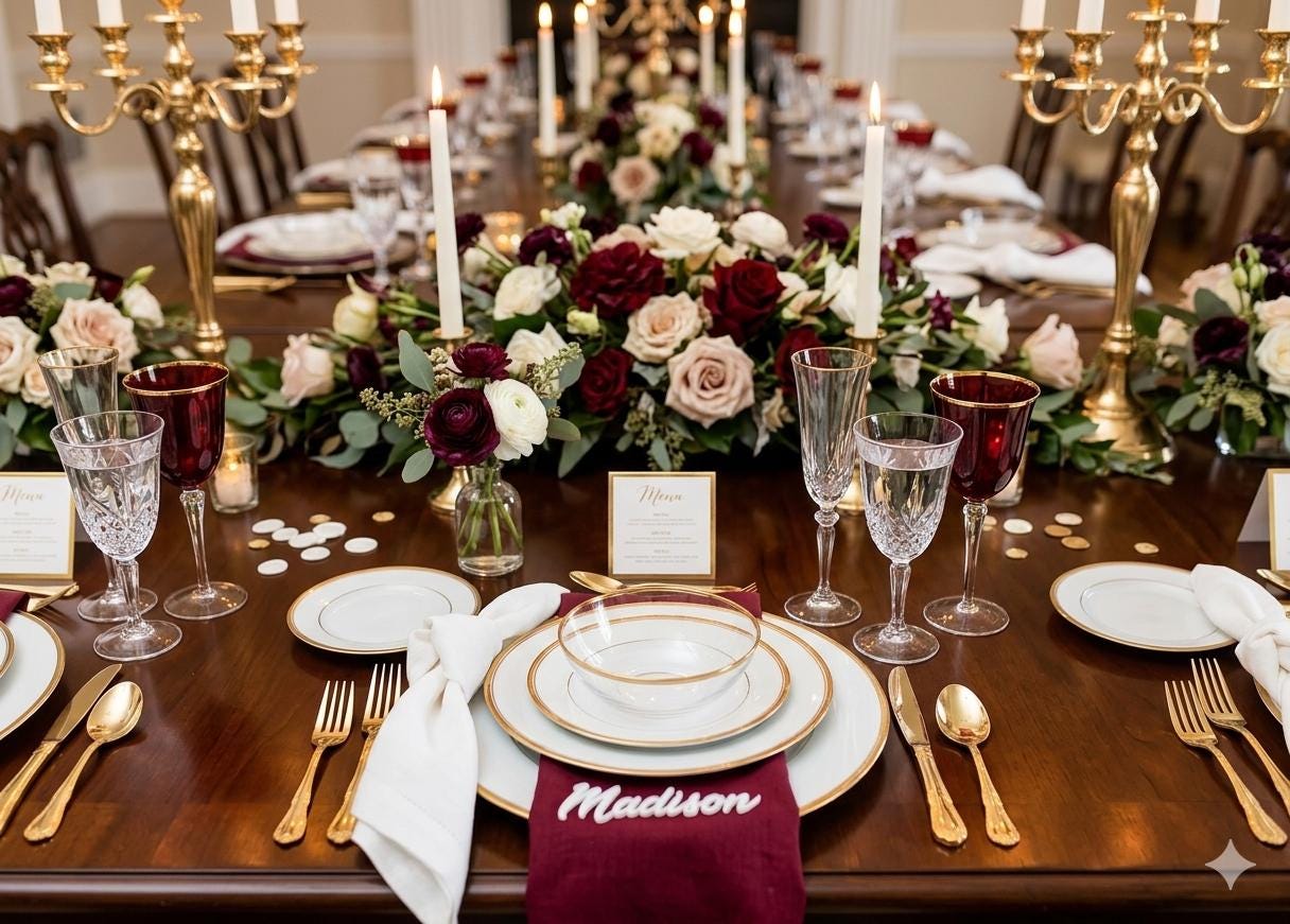 Large Acrylic Place Setting Names for Wedding, Party, Reception, Laser ...