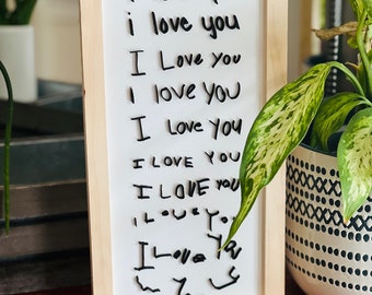 Laser Cut Handwriting Sign: Personalized Memorial Art