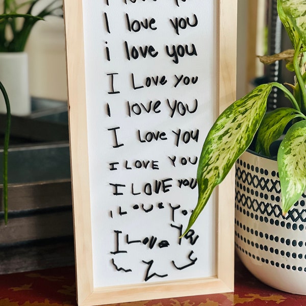 Laser cut handwriting sign - Personalized sign from handwriting or drawing