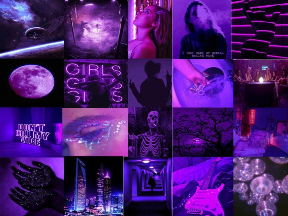 Purple Euphoria Collage Kit 70 DIGITAL Collage Wall Kit | Etsy