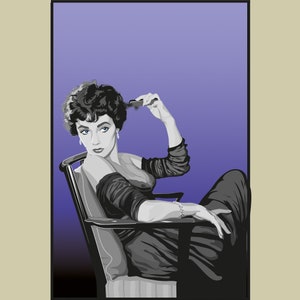 Elizabeth TaylorHollywood Sirens Karte/Poster A4 A3 A2 & A1 Art Print + A5 Klappkarte