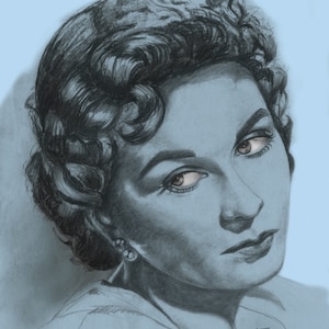 Jean Simmons Hollywood Sirens Postkarte/Poster A4 & A3 Art Print + A5 Klappkarte