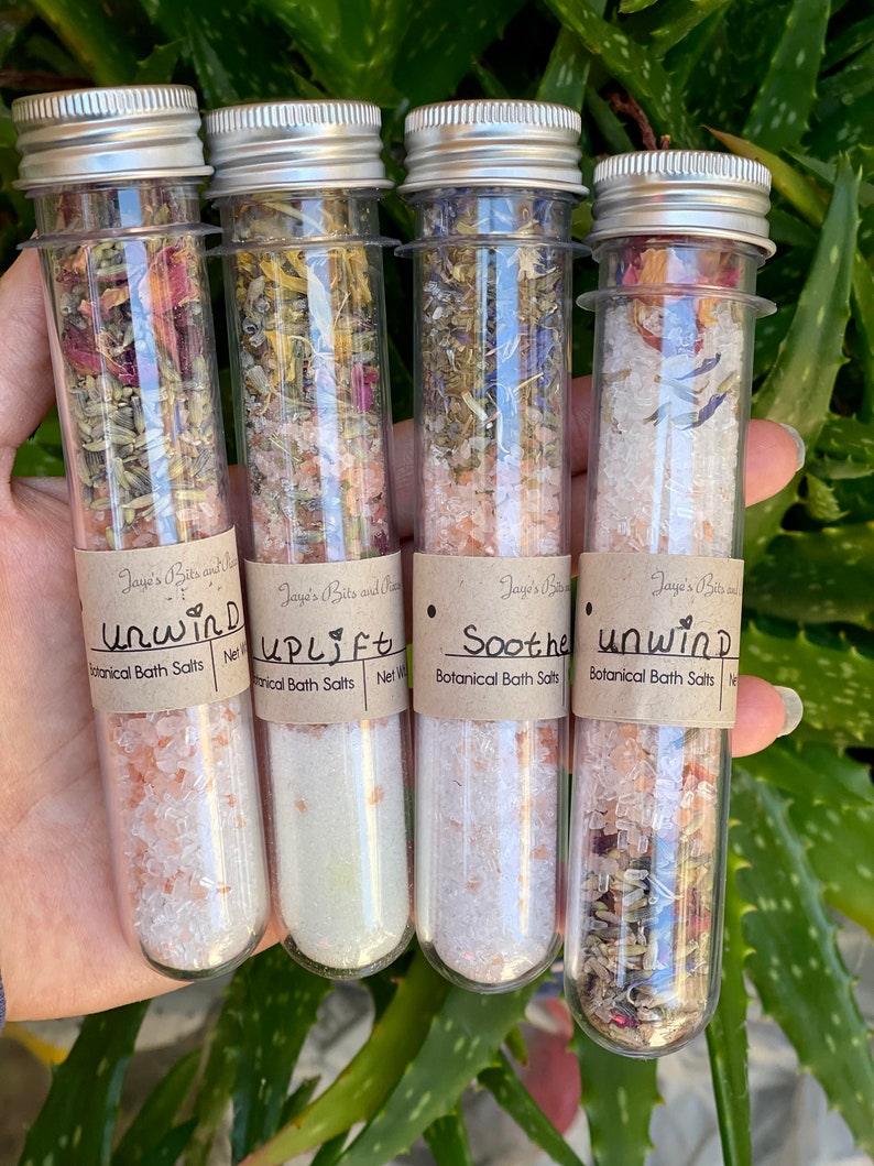 Aromatherapy Botanical Bath Salts Allnatural Dried Herbs & Etsy