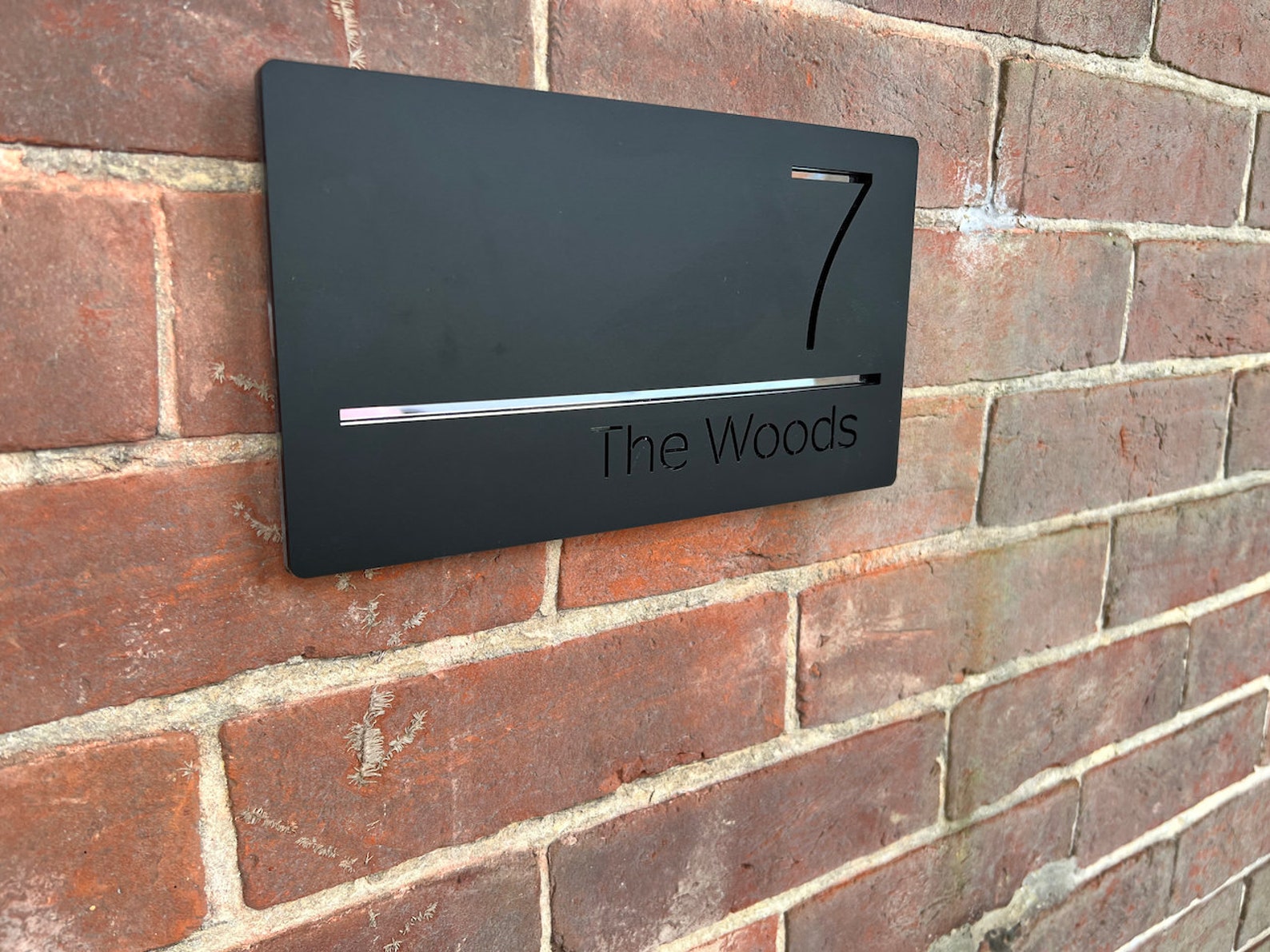 Personalised Laser Cut Modern House Sign Matt Black With Etsy UK