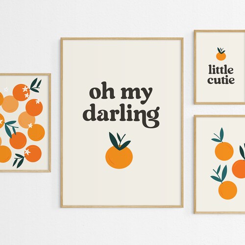 Set of 3 Boho Clementine Prints Girls Room Decor Nursery Etsy