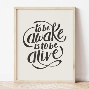 Henry David Thoreau Quote, Nature Quote Print, Black and White Wall Art, Vintage Aesthetic Posters, Boho Wall Decor, Digital download