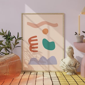arte de pared de moda, arte de pared en colores pastel, decoración en colores pastel danés, estampados estéticos, arte de pared femenino rosa, póster rosa pastel, arte moderno de pared en colores pastel