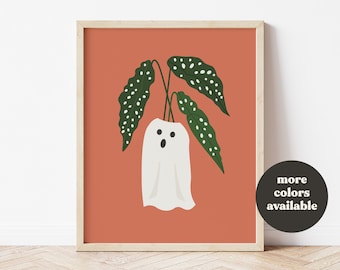 Cute ghost print, Halloween Wall Art, Ghost Print, Cute goth print, Cute halloween print, Halloween party Decor, aesthetic halloween decor