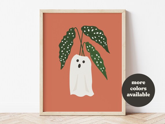 Cute ghost print, Halloween Wall Art, Ghost Print, Cute goth print, Cute halloween print, Halloween party Decor, aesthetic halloween decor