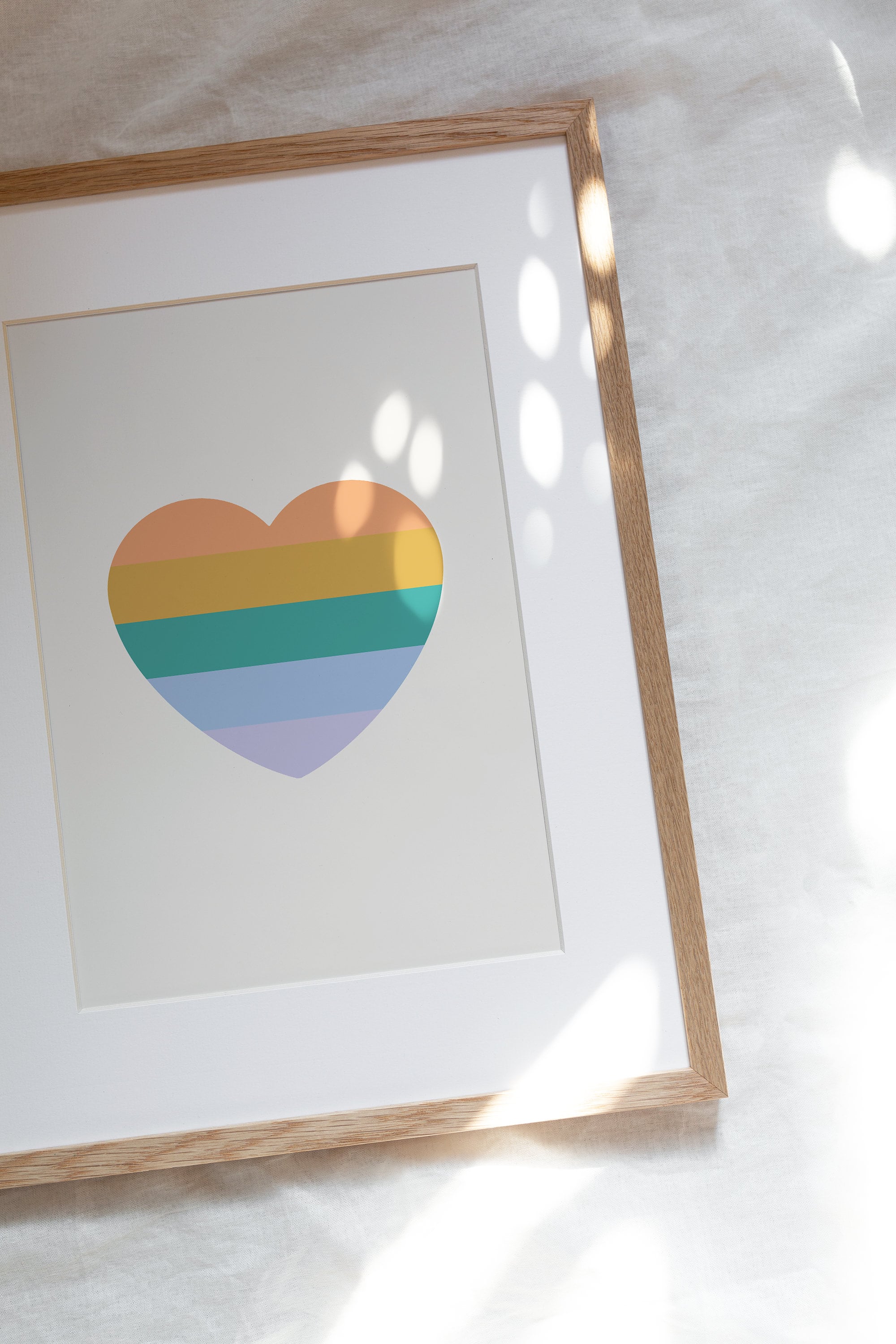 Heart Print Wall Art Pastel Hearts Pastel Rainbow Pastel Etsy