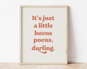Halloween art printable, Fall aesthetic decor, Autumn wall art, Halloween print, Spooky prints, Fall print, Autumn sayings, fall terracotta