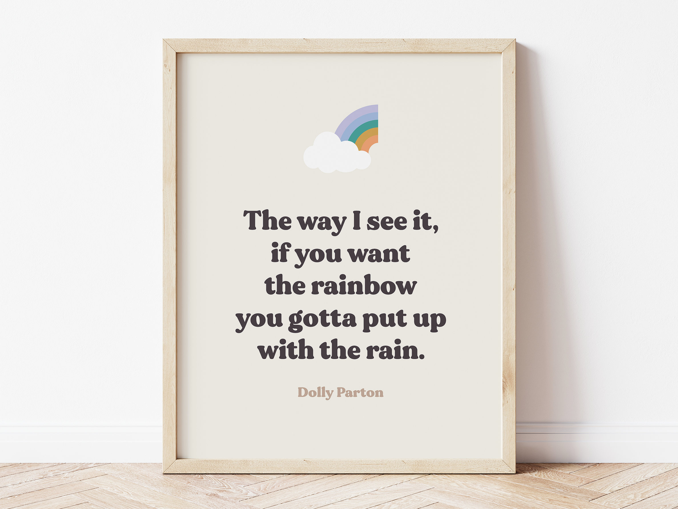 Dolly Parton Rainbow Quote Rainbow Wall Art Dolly Parton Etsy