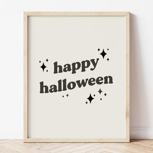 Happy Halloween Print, Boho Halloween Print, Chic Halloween Decor, Cute Halloween Print, Boho Decor, Halloween Printables, Fall Decor