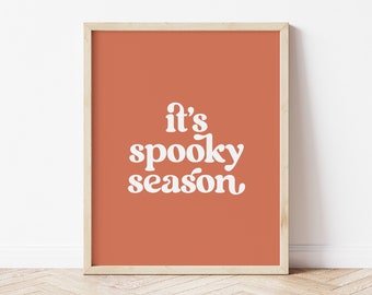 Its Spooky Season, Halloween art printable, Halloween Wall Art, Boho halloween decor, Minimal Halloween Decor, Cute halloween decor
