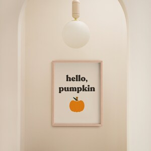 Hello Pumpkin Sign, Hello Pumpkin Baby Shower, Boho Halloween Print, Cute Fall Prints, Fall Baby Shower, Cute Halloween Prints, Autumn Decor image 4