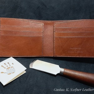 Cartera de piel personalizada, accesorios para hombre
