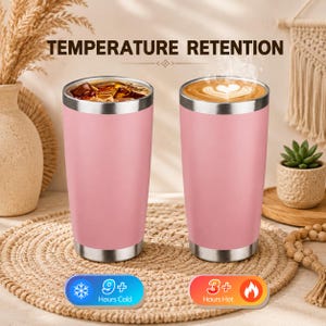 Pink Insulated Tumbler Stainless Steel Engraved Wildflower Travel Mug Botanical Drinkware Plant Enthusiast Gardener Gift Handmade Floral image 5