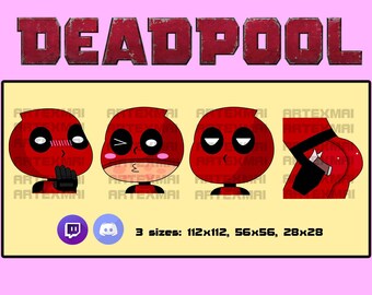 4 x Deadpool emotes / twitch emotes