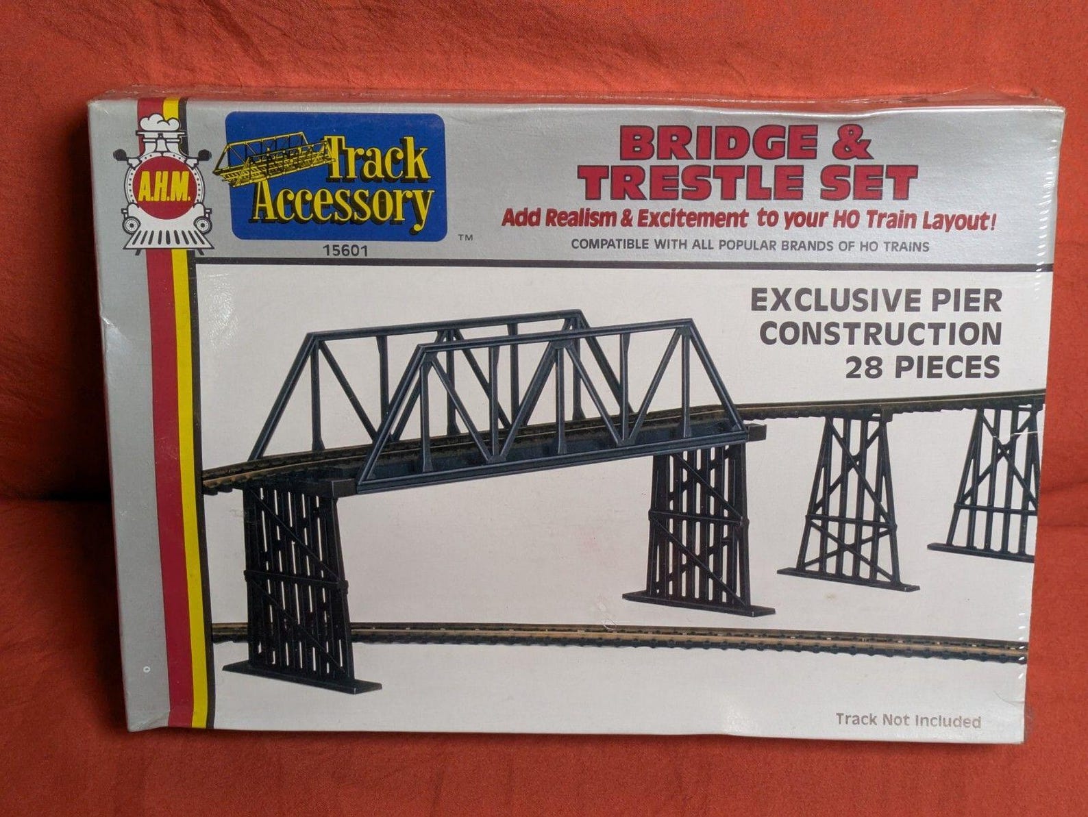 Model Train Accessory Sample AHM Railroad Bridge & Trestle Model Train Track Accessory HO Scale 28 ...