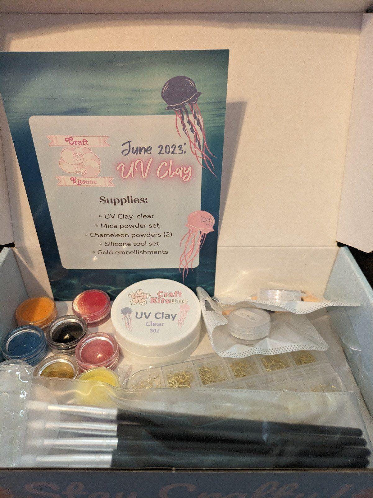 Craft Kitsune June 2023 UV Clay Craft Kit New Unused Complete Set