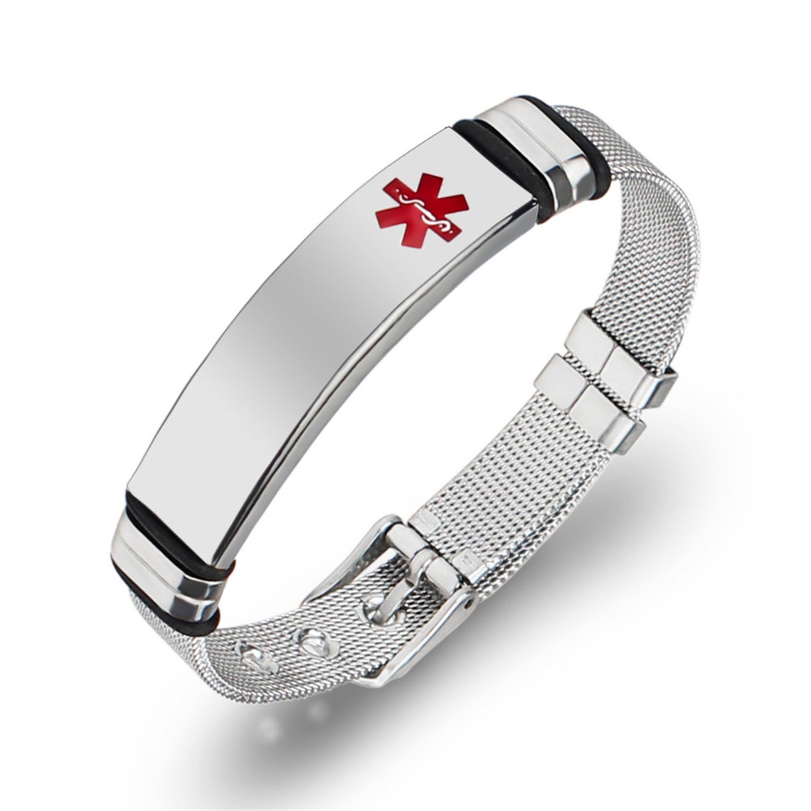 Bracelet personnalisé didentification médicale en acier Etsy