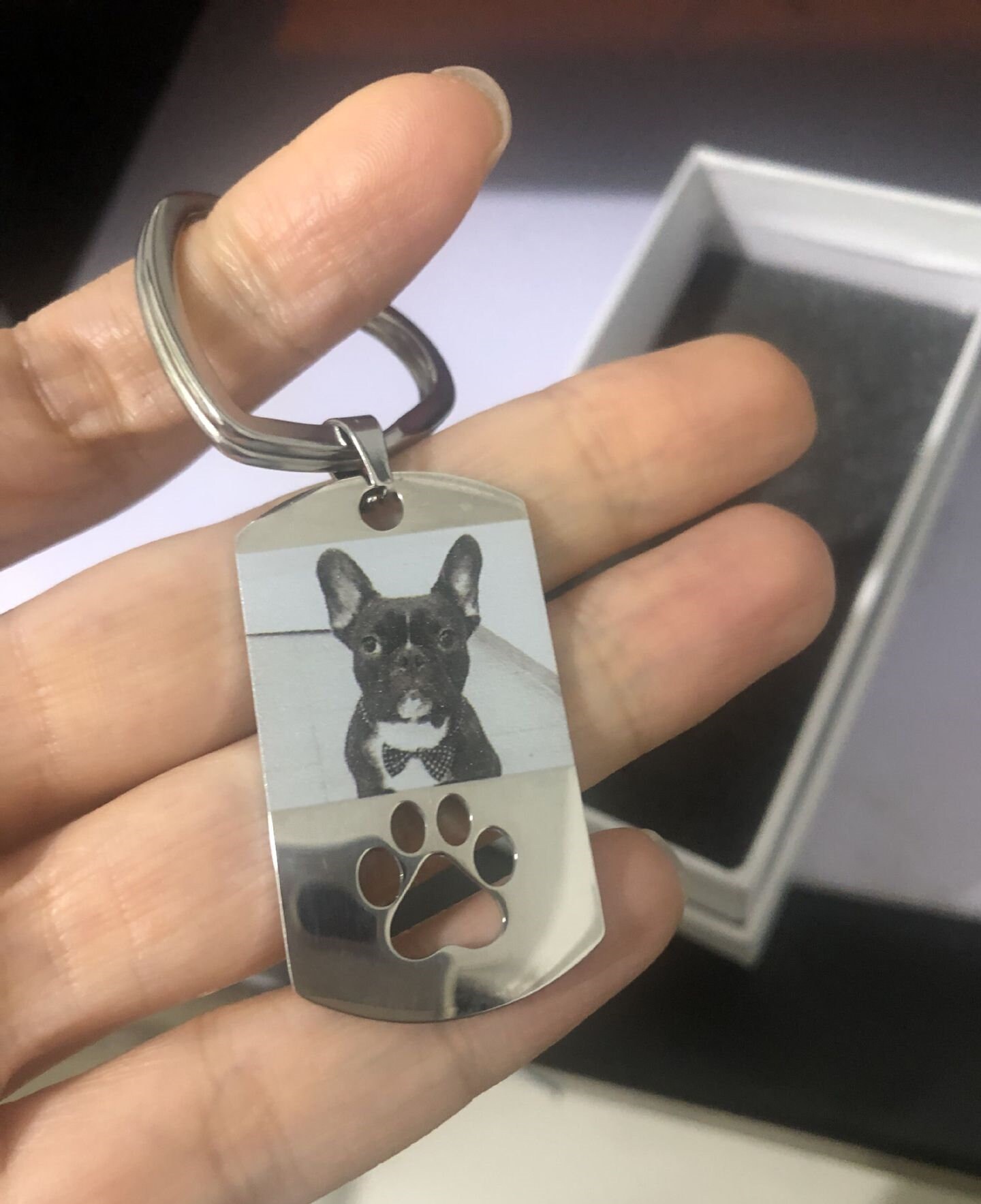 Benutzerdefinierte Hund Tag Foto Schlüsselanhänger Etsy
