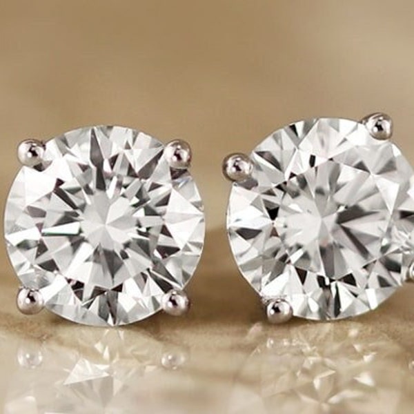 Lab Grown Diamond Earrings Etsy