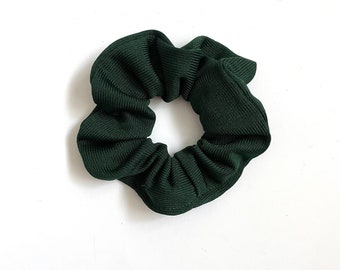 Regular Upcycled Scrunchie - emerald green