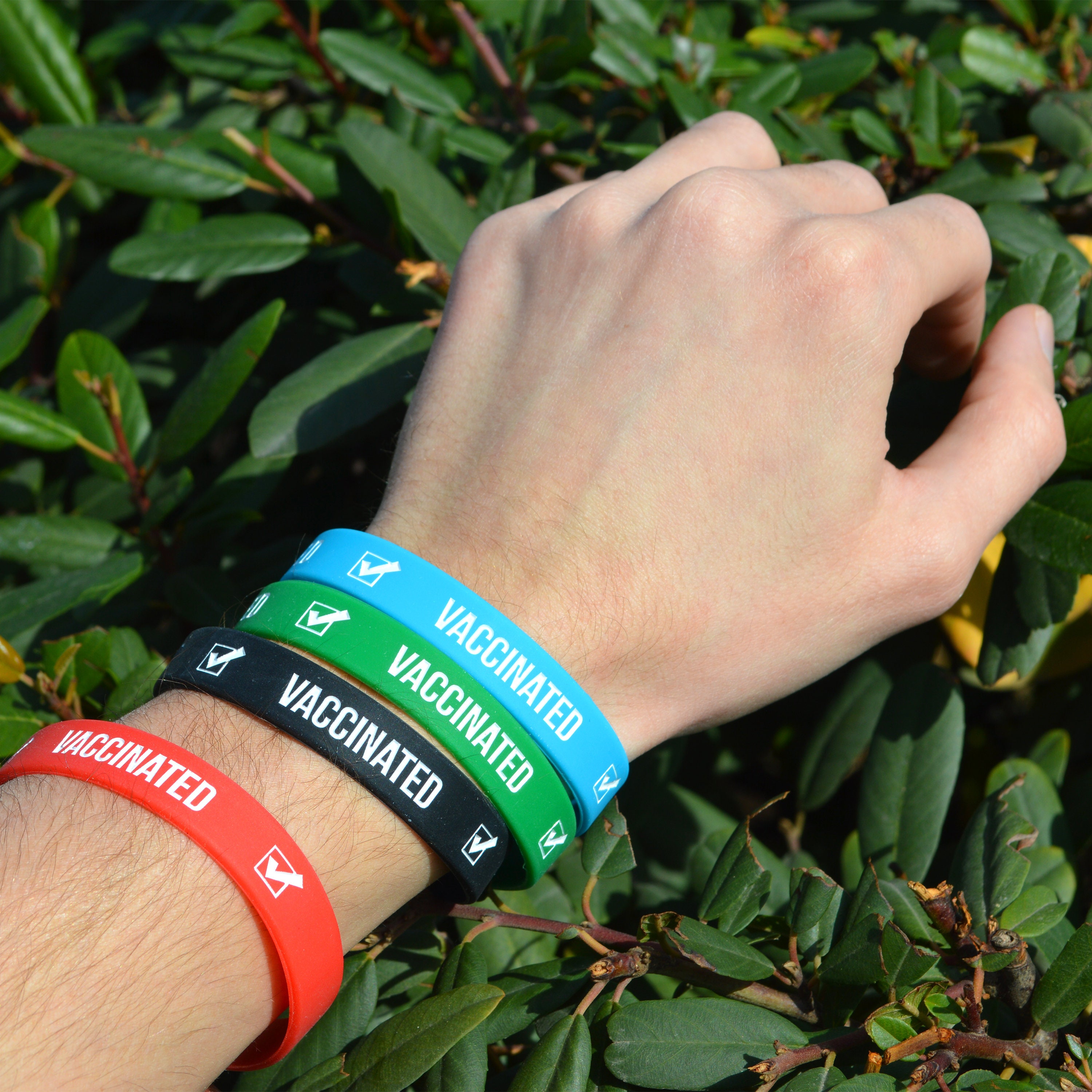 Vaccinated Wristband (Four Colors & Individually Wrapped)