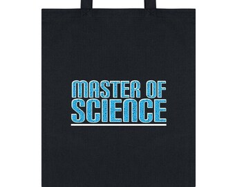 Master of Science Tote Bag, Science Bag, Co worker Office Gifts, Science Gifts, Scientist Gift
