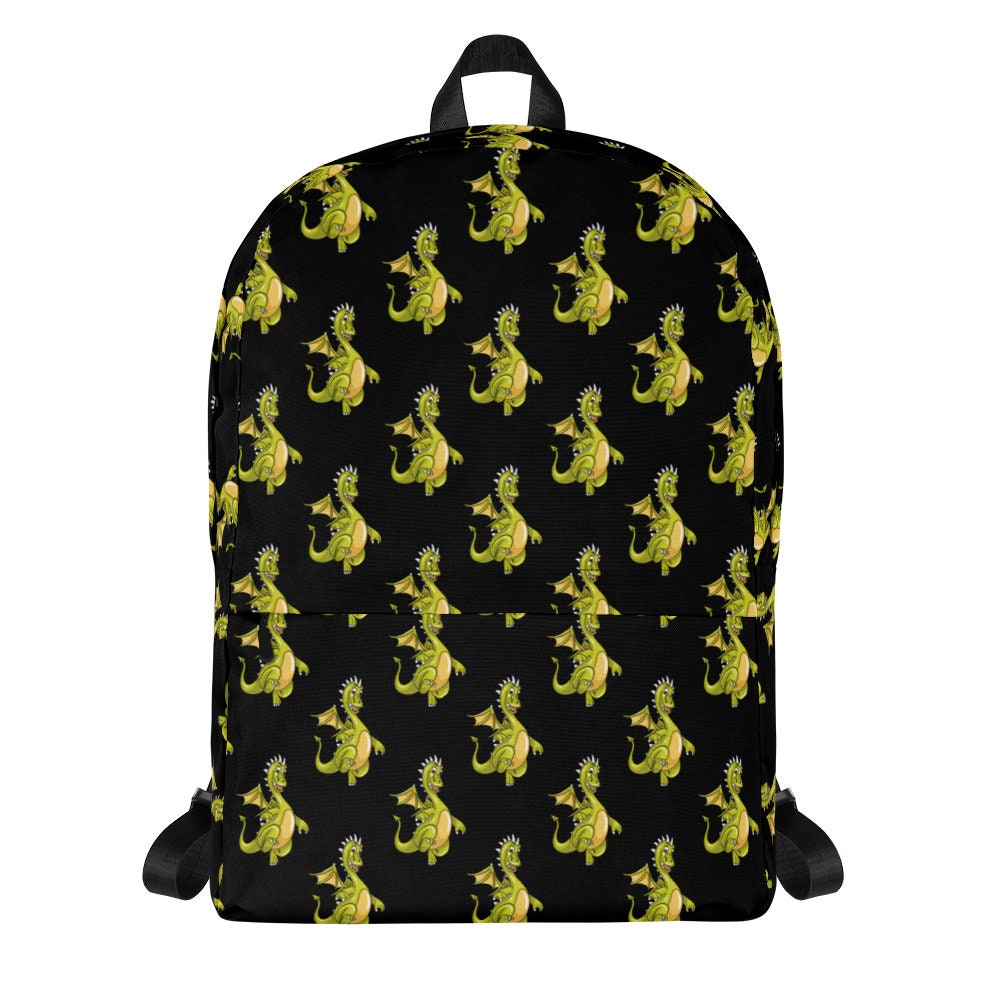 Dragon Backpack Dragon Pattern School Bag Travel Backpack Etsy