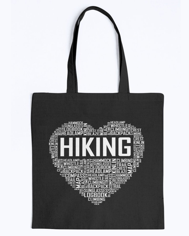 Co worker Office Gifts Hiking Heart Gift Hiker Gifts Hiking Heart Tote Bag