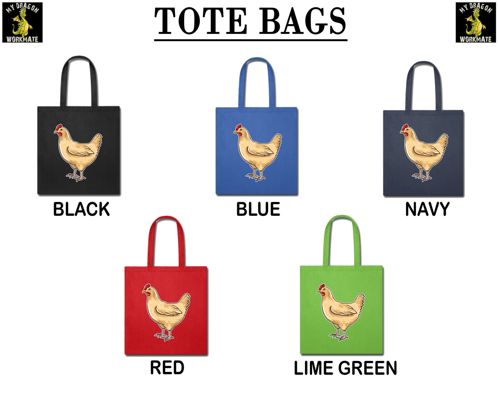 Chicken Tote Bag Chicken Gift Co Worker Office Gifts Etsy