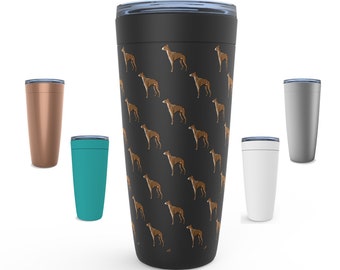 Greyhound Viking Tumbler, Stainless Steel 20 oz Tumbler, Greyhound Owner Gift