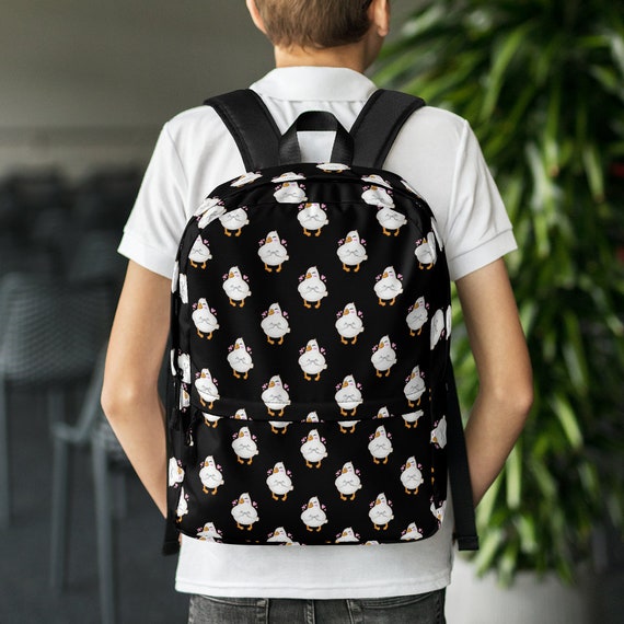 Duck Shy Fingers Backpack Duck Pattern School Bag Travel 