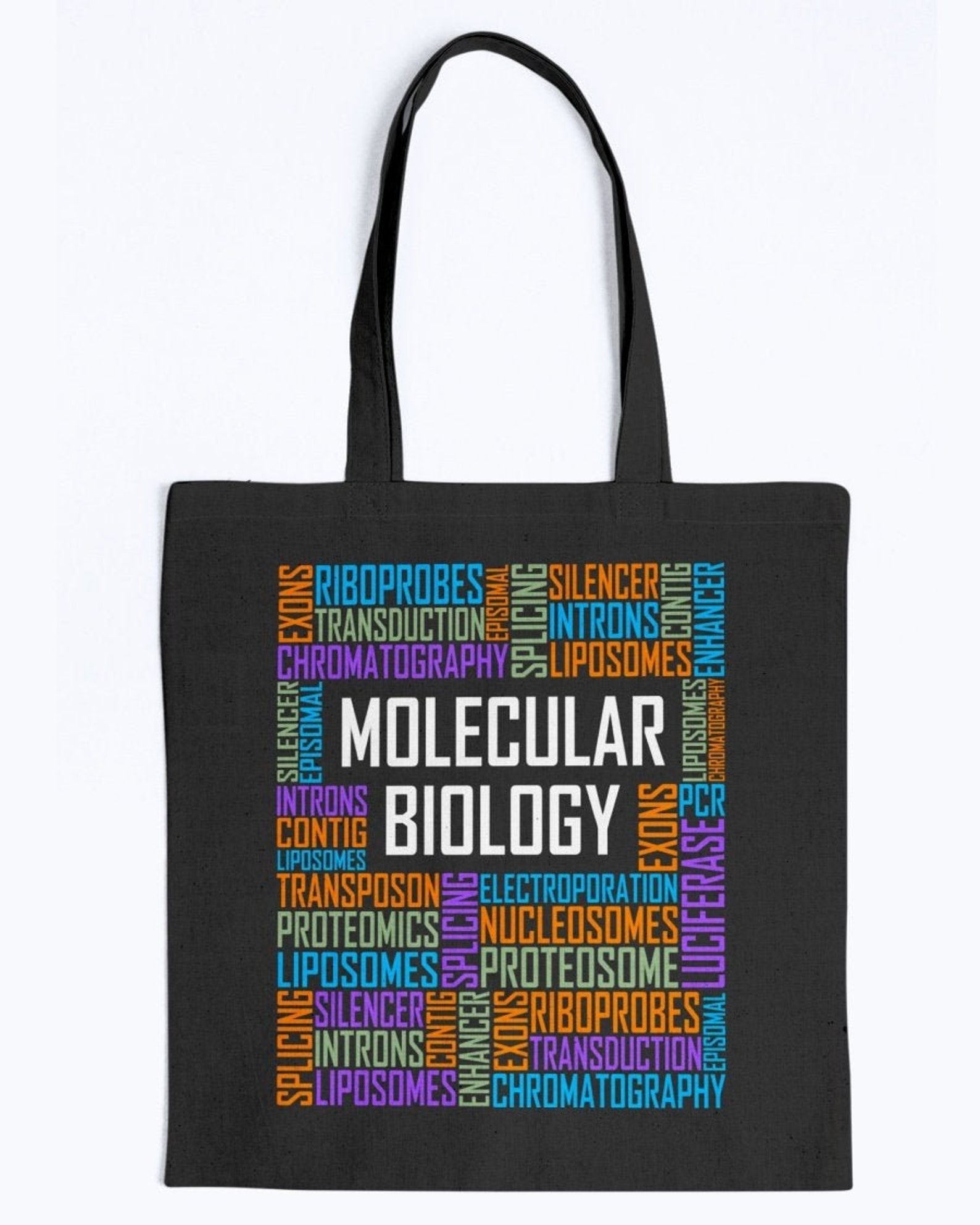 Molecular Biology Words Tote Bag Molecular Biology Words Etsy
