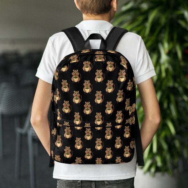 Quokka Backpack, Quokka Pattern School Bag, Travel Backpack, College Backpack Gift, Quokka Wildlife Theme Kid Backpack