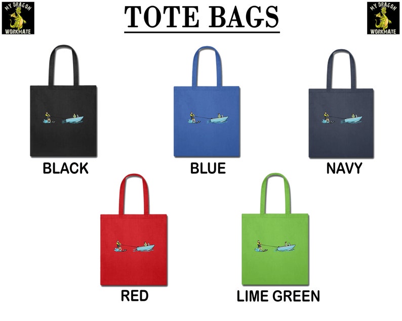 Water Ski Tote Bag Water Skiing Lover Gift Co Worker Office Etsy