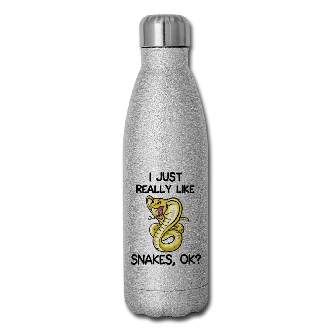 snake print water bottle